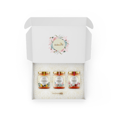 3x So Bee It 227g Wildflower Honey & Flavoured Honey Bundle