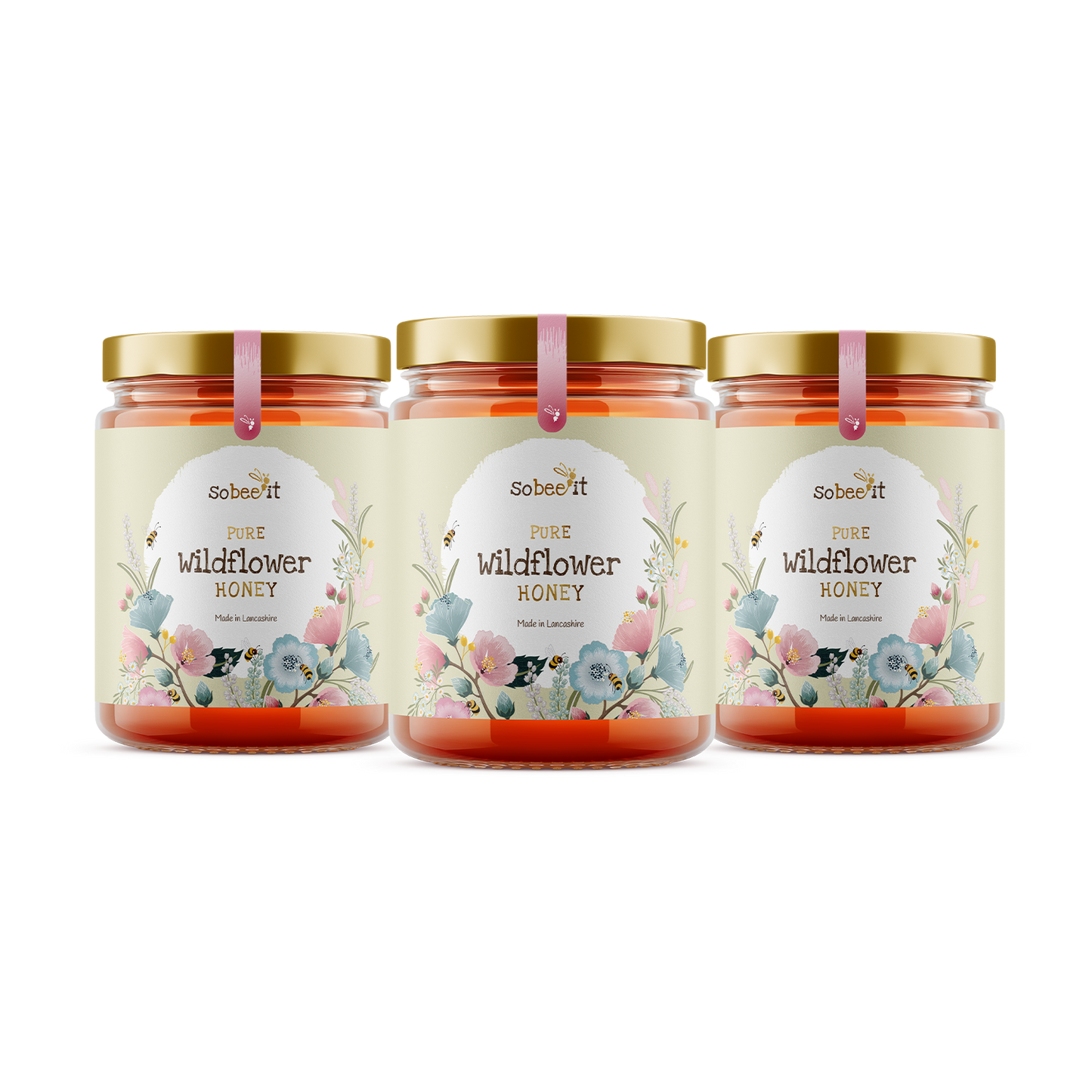 3x So Bee It Pure Wildflower Honey 227g