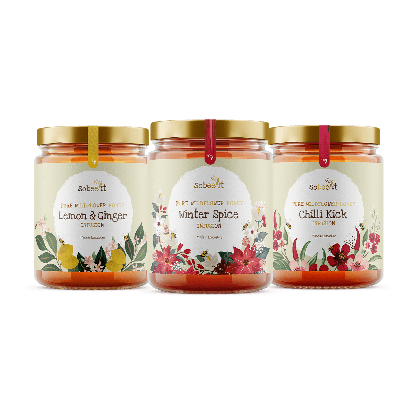 3x So Bee It 227g Wildflower Flavoured Honey Bundle